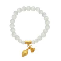 Cat's eye armbanden, Cats Eye, met Zinc Alloy, Lotus Seedpod, Koreaanse stijl & verschillende grootte voor keus & voor vrouw, Lengte Ca 7.5 inch, Verkocht door PC