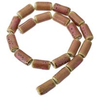 Gioielli perline porcellana, Rettangolo, DIY, rosa, 20x11x11mm, 19PC/filo, Venduto per Appross. 15 pollice filo