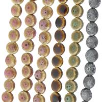 PorseleinJuwelen Beads, Porselein, Rond plat, DIY, meer kleuren voor de keuze, 11x11x5mm, 38pC's/Strand, Per verkocht Ca 15 inch Strand