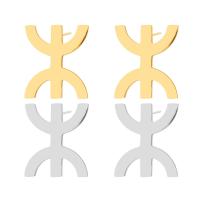 Stainless Steel Stud Earrings 304 Stainless Steel Vacuum Ion Plating fashion jewelry & for woman Sold By Pair