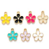 Zinc Alloy Enamel Pendants Flower stoving varnish DIY nickel lead & cadmium free Sold By PC