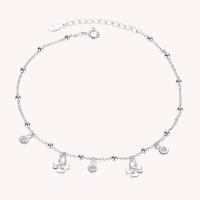 Faisean Sterling Silver Anklet, 925 Sterling Silver, snasta, jewelry faisin & do bhean, dath bunaidh, 230mm, Díolta De réir PC