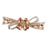 Crystal broche, Zinc Alloy, met Kristal, Bloem, plated, voor vrouw & met strass, meer kleuren voor de keuze, 85mm, Verkocht door PC