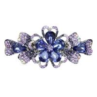 Crystal broche, Zinc Alloy, met Kristal, Bloem, plated, voor vrouw & met strass, meer kleuren voor de keuze, 85mm, Verkocht door PC