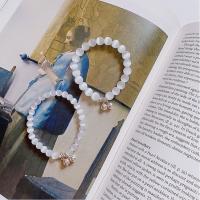 Cats Eye Bracelets with Zinc Alloy Bell Korean style & for woman Length Approx 6.5 Inch Sold By PC