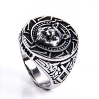 Titanium Steel Finger Ring polished & for man & blacken original color 21mm Sold By PC