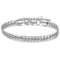 Titan Edelstahl Armband, Titanstahl, mit Verlängerungskettchen von 5, Modeschmuck & für Frau, keine, 6mm, Länge 16 cm, verkauft von PC