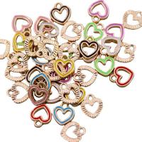 Zink legering emalje vedhæng, Zinc Alloy, Heart, KC guldfarve belagt, Unisex & hule, blandede farver, nikkel, bly & cadmium fri, 12x11x2mm, Ca. 100pc'er/Bag, Solgt af Bag