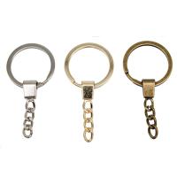 Cink Alloy Nalazi Keychain, pozlaćen, možete DIY, više boja za izbor, nikal, olovo i kadmij besplatno, 30mm, Približno 50računala/Torba, Prodano By Torba