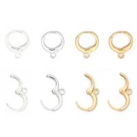 Brass Huggie Hoop Earring Finding plated DIY nickel lead & cadmium free 12mm Sold By Bag