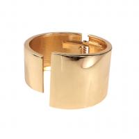 Zinc Alloy Cuff Bangle, forgyldt, mode smykker & for kvinde, flere farver til valg, nikkel, bly & cadmium fri, 55*35mm, Solgt af PC