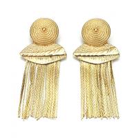 Fashion Fringe Oorbellen, Zinc Alloy, plated, mode sieraden & voor vrouw, meer kleuren voor de keuze, nikkel, lood en cadmium vrij, 35x85mm, Verkocht door pair