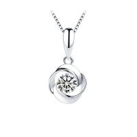 Cubic Zirconia Micro Pave Sterling Silver Pendant, 925 sterling silver, silver pläterad, micro bana cubic zirconia, ursprungliga färgen, 16x9.50mm, Säljs av PC