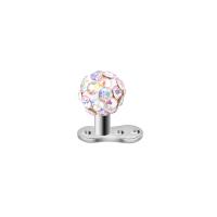 316 acciaio inox Ancora dermica, unisex & Micro spianare cubic zirconia & con strass, nessuno, 1.6x2.5mm, 4mm, Venduto da PC