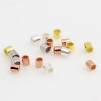 925 Sterling Zilver Spacer Kralen, Kolom, gold plated, DIY & verschillende grootte voor keus, meer kleuren voor de keuze, Verkocht door PC