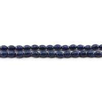 Färgad granit Bead, Bucket, polerad, DIY, blå, 6x9mm, Ca 43PC/Strand, Säljs av Strand