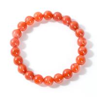 Yunnan Red Agate Pulsera, Esférico, para mujer, Rojo, 8-9mm, longitud aproximado 18 cm, Vendido por UD