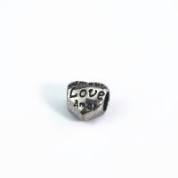 Cruach dhosmálta coirníní Spacer, 304 Cruach dhosmálta, Croí, snasta, DIY, 10.60x10.30mm, Poll:Thart 4.9mm, Díolta De réir PC