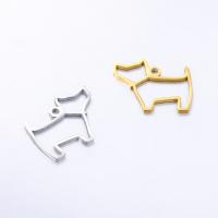 Acciaio inossidabile Animal Ciondoli, 304 acciaio inox, Cane, DIY, nessuno, 15x18mm, 5PC/borsa, Venduto da borsa