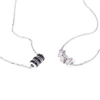 Cubic Zircon Micro Pave 925 Sterling Silver Necklace platinum plated micro pave cubic zirconia & for woman 450mm Sold By PC