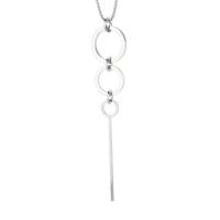 Stainless Steel Trui Collier, 304 roestvrij staal, Donut, rack plating, voor vrouw, meer kleuren voor de keuze, 30x140mm, Lengte Ca 65 cm, Verkocht door PC