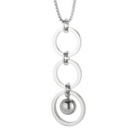 Stainless Steel Chain Sweter Naszyjnik, Stal nierdzewna 304, Pączek, rack poszycia, dla kobiety, dostępnych więcej kolorów, 30mm, długość około 65 cm, sprzedane przez PC