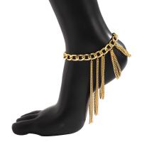 Το Anklet σιδήρου, Σίδερο, με Αλουμίνιο, με 5cm επεκτατικού αλυσίδας, επιχρυσωμένο, κοσμήματα μόδας & για τη γυναίκα, περισσότερα χρώματα για την επιλογή, νικέλιο, μόλυβδο και κάδμιο ελεύθεροι, Μήκος 22 cm, Sold Με PC