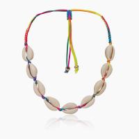 Cordón de nudo Conjunto de joya, pulsera & collar, con Nácar, Nácar, Joyería & multicapa & ajustable & para mujer, multicolor, libre de níquel, plomo & cadmio, Vendido por UD