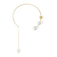 Brass Ensemble de bijoux, boucle d'oreille & collier, laiton, avec plastique revêtu de cuivre & perle de plastique, Rond, Placage, bijoux de mode & styles différents pour le choix & pour femme, plus de couleurs à choisir, protéger l'environnement, sans nickel, plomb et cadmium, Vendu par PC