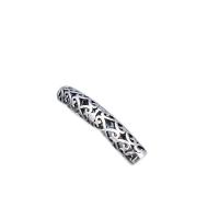 Argent sterling 925 perles tube incurvé, poli, creux, couleur originale, 34.50x5.50mm, Vendu par PC