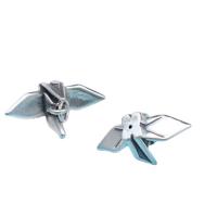 Pendentif en argent Sterling 925, 990 en argent sterling, Mille grues en Origami, poli, couleur originale, 25.10x11.10mm, Vendu par PC