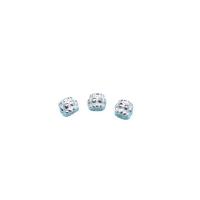 925 Sterling Silver Spacer Bead, snasta, dath bunaidh, 4x3mm, Poll:Thart 1.9mm, Díolta De réir PC