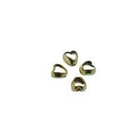 925 sterling zilver Spacer Kralen, Hart, gold plated, goud, 5.40x5.40mm, Gat:Ca 1mm, Verkocht door PC