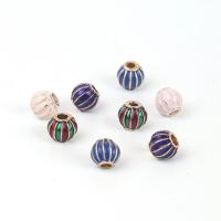 Perles en cloisonné, alliage de zinc, lanterne, Placage, DIY & émail, plus de couleurs à choisir, protéger l'environnement, sans nickel, plomb et cadmium, 8x8mm, Vendu par PC