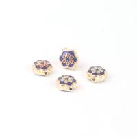 Zinc Alloy Jewelry Beads gold color plated DIY & enamel nickel lead & cadmium free Sold By PC