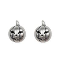 Sterling Silver Jewelry Earring, 925 Sterling Silver, snasta, stíl Punc & unisex, dath bunaidh, 13x11mm, Díolta De réir PC