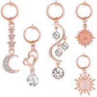 316L rostfritt stål belly ring, plated, 5 stycken & Unisex & med strass, fler färger för val, 42mm,45mm,50mm,33mm,40mm, 50Satser/Lot, Säljs av Lot