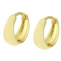 Orecchini cerchietti Hoop ottone, placcato color oro, per la donna, 5x12x12mm, 10Pairspaio/lotto, Venduto da lotto