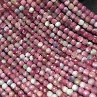 Perline gioielli gemme, tormalina, Quadrato, lucido, DIY & sfaccettati, fucsia, 4.5-5mm, Venduto per Appross. 14 pollice filo