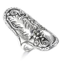 Zinc Alloy fingerring, antik sølv farve forgyldt, mode smykker & forskellig størrelse for valg & for kvinde, nikkel, bly & cadmium fri, 51x20mm, Solgt af PC