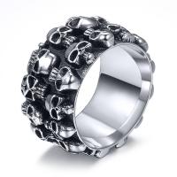 Zinc Alloy Finger Ring antique silver color plated fashion jewelry & Unisex nickel lead & cadmium free 12mm Sold By PC