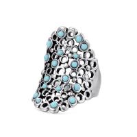 Resin ringen, Zinc Alloy, met Hars, antiek zilver plated, mode sieraden & uniseks & verschillende grootte voor keus, nikkel, lood en cadmium vrij, 31x21mm, Verkocht door PC