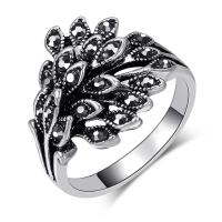 Zinklegering ringen, Zinc Alloy, antiek zilver plated, mode sieraden & verschillende grootte voor keus & voor vrouw & met strass, nikkel, lood en cadmium vrij, 18mm, Verkocht door PC