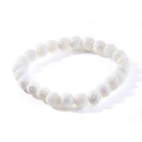 Pulsera de Nácar, Nácar Blanca, Esférico, diverso tamaño para la opción & para mujer, Blanco, longitud aproximado 18 cm, Vendido por UD