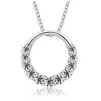 Cubic Zirconia Micro Pave Sterling Silver Pendant, 925 sterling silver, platinerade, micro bana cubic zirconia, ursprungliga färgen, 12x12mm, Säljs av PC