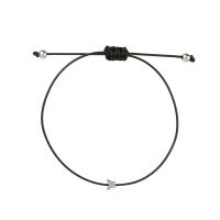 Trendy Wax cord armbanden, Messing, met Wax, Vlinder, platinum plated, 2 stuks & voor vrouw, Lengte Ca 7-11.8 inch, Verkocht door Stel