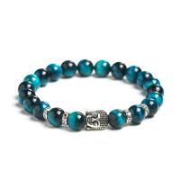 Gemstone Bracelets with zinc alloy bead polished & Unisex 8mm Sold By PC