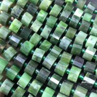 Jade kralen, Jasper Stone, gepolijst, DIY & gefacetteerde, groen, 6x10mm, Per verkocht Ca 15 inch Strand