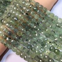 Perline gioielli gemme, prehnite, Quadrato, lucido, DIY & sfaccettati, luce verde, 8mm, Venduto per Appross. 14 pollice filo