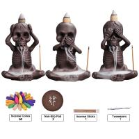 Backflow Incense Burner Purple Clay half handmade for home and office & durable & multifunctional Sold By PC